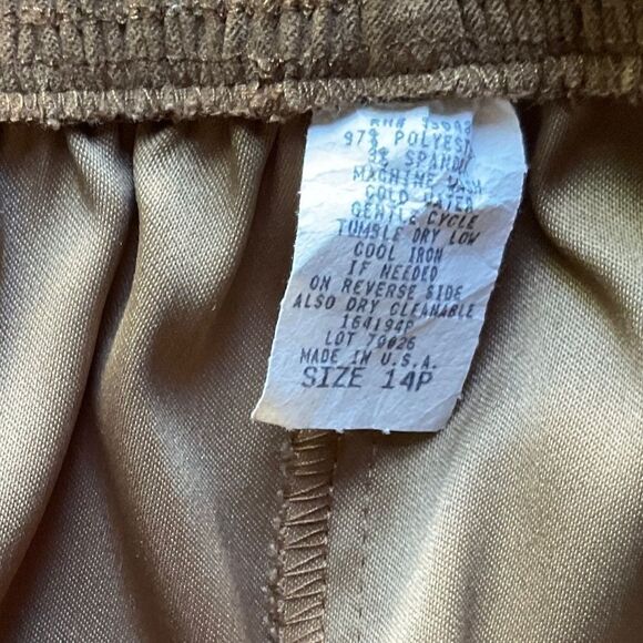 2-Piece Brown Pantsuit with Velour Pant and Nubby Textured Top/ Jacket 14P - Picture 6 of 7